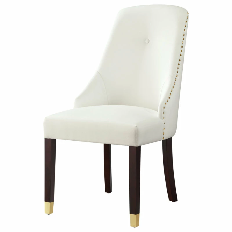 Buy ❤️ MOD The Grand Dining Chair, Set Of 2, White Leather Pu/Goldtone ✨