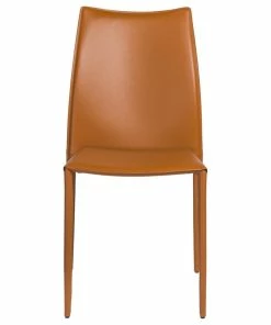 Promo 😀 MOD The Dubai Stacking Side Chair, Cognac, Leather, Set Of 2 😀