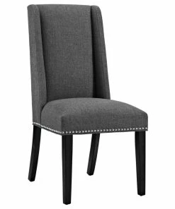 Flash Sale 🤩 LexMod Baron Parsons Upholstered Fabric Dining Side Chair, Gray ❤️