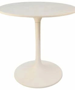 Flash Sale 👏 Carolina Classics Enzo 30" Round Marble Top Dining Table, White Base 🤩