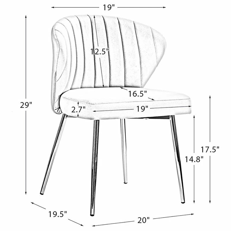 Top 10 ⭐ MOD The Audrey Dining Chair, Velvet, Set Of 2, Tan 🎉 - Image 9