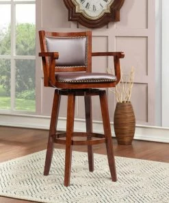 Buy ✔️ Boraam Industries, Inc. Broadmoor Swivel Stool, Cherry, 36" 👍