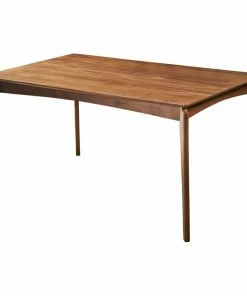 New ✨ GDFStudio GDF Studio Grace Mid-Century 6-Seater Rubberwood With Walnut Veneer Dining Table 💯