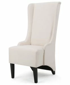 Coupon 😉 GDFStudio GDF Studio Sheldon Traditional Design High Back Fabric Dining Chair, Beige ⌛