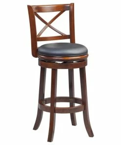 Best reviews of 😍 Boraam Industries, Inc. Boraam Georgia Rubberwood Swivel Stool With Cappuccino Finish 48629 ✨