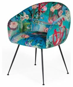 Best Sale ❤️ MOD The Dahlia Dining Chair, Multi-colored, Velvet 🌟