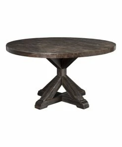 Cheap 😍 Alpine Furniture, Inc Alpine Furniture Newberry Wood Round Dining Table In Salvaged Gray ⭐