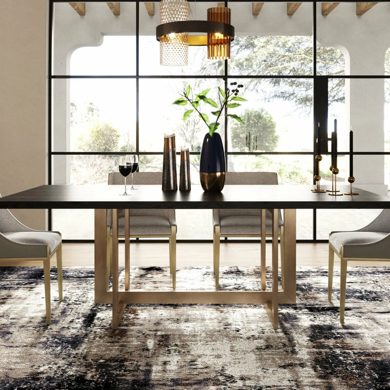 Hot Sale โ MOD The Asher Dining Table, 86.5", Black, Contemporary, Rectangle ๐งจ - Image 3