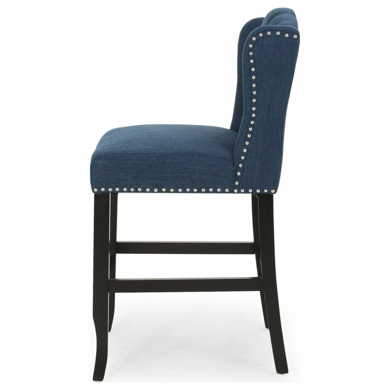 Wholesale 🛒 GDFStudio Plymouth Wingback Counter Stool, Navy Blue 😉 - Image 7