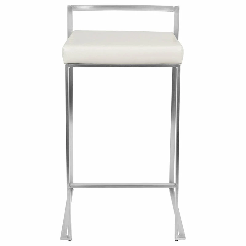 Outlet 🤩 Lumisource Fuji Counter Stool, Set Of 2, White 🎁 - Image 2