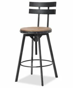 Outlet 👏 GDFStudio GDF Studio Modern Industrial Design Counter/Bar Stool, Adjustable Seat Height, Smooth Back 🛒
