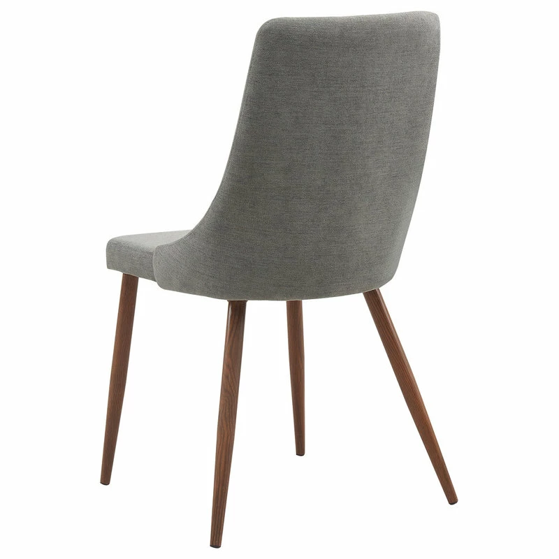 Hot Sale โ๏ธ WHI Mid Century Fabric Side Chair (Set Of 2)- Beige, Grey/Walnut ๐ - Image 3
