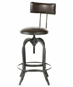 Deals 🔔 GDFStudio GDF Studio Samthorn Modern Industrial Upholstered Adjustable Height Swivel Barst ⭐