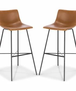 Hot Sale 💯 Poly & Bark Poly And Bark Paxton 29" Bar Stool, Set Of 2, Tan 👍