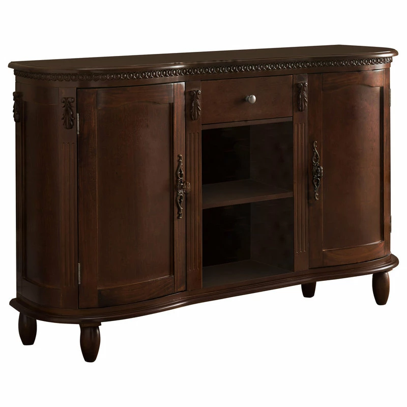 Hot Sale π Pilaster Designs Wally Contemporary Sideboard Buffet Storage Console Table, Walnut Wood π