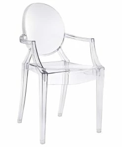 Discount ๐ LexMod Casper Dining Armchair, Clear, Indoor/Outdoor ๐