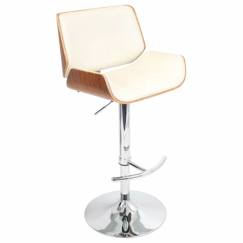 Discount ๐ Lumisource Santi Barstool, Walnut And Cream โจ
