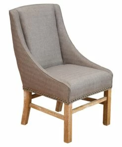 Hot Sale 💯 GDFStudio GDF Studio James Contemporary Fabric Upholstered Dining Chair, Silver Gray/Distr ⌛