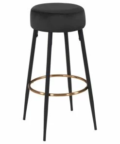 Outlet 🤩 Duhome Elegant Lifestyle Minimalist Round Bar Stools, Black Velvet - 1 Piece, 30 Inch ✨