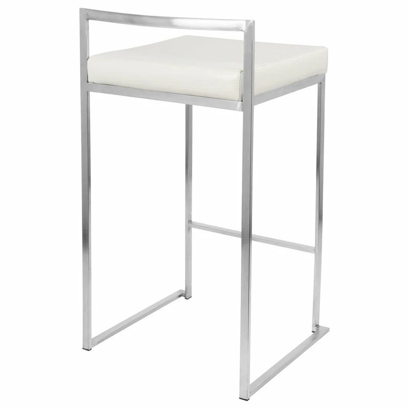 Outlet 🤩 Lumisource Fuji Counter Stool, Set Of 2, White 🎁 - Image 3