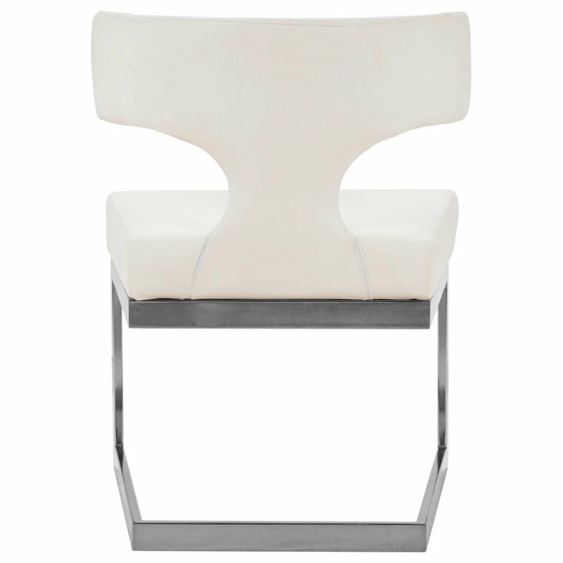 Coupon โ๏ธ MOD The Eve Dining Chair, White And Chrome, Faux Leather And Metal ๐คฉ - Image 3