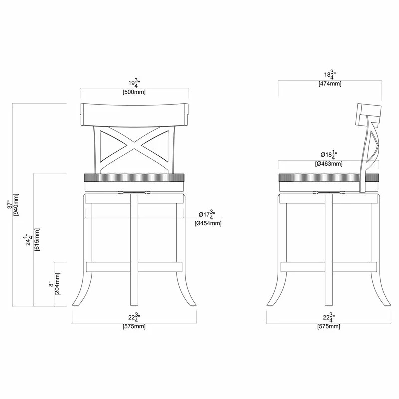 Top 10 😉 Boraam Industries, Inc. 24" Myrtle Counter Stool, Wire-Brush 🔥 - Image 5