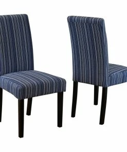Budget 👍 Monsoon Pacific Seville Stripe Fabric Dining Chairs, Set Of 2, Blue 💯