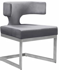 Best reviews of 🥰 MOD The Eve Dining Chair, Gray And Chrome, Velvet And Metal 🛒