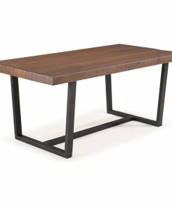 Coupon 🎉 Walker Edison 72" Rustic Farmhouse Distressed Solid Wood Dining Table, Mahogany 🛒