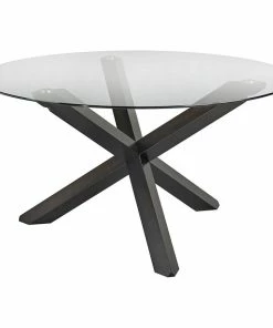 Cheapest 🤩 Uptown Club Spiro 55" Modern Tempered Glass Top Dining Table 🛒