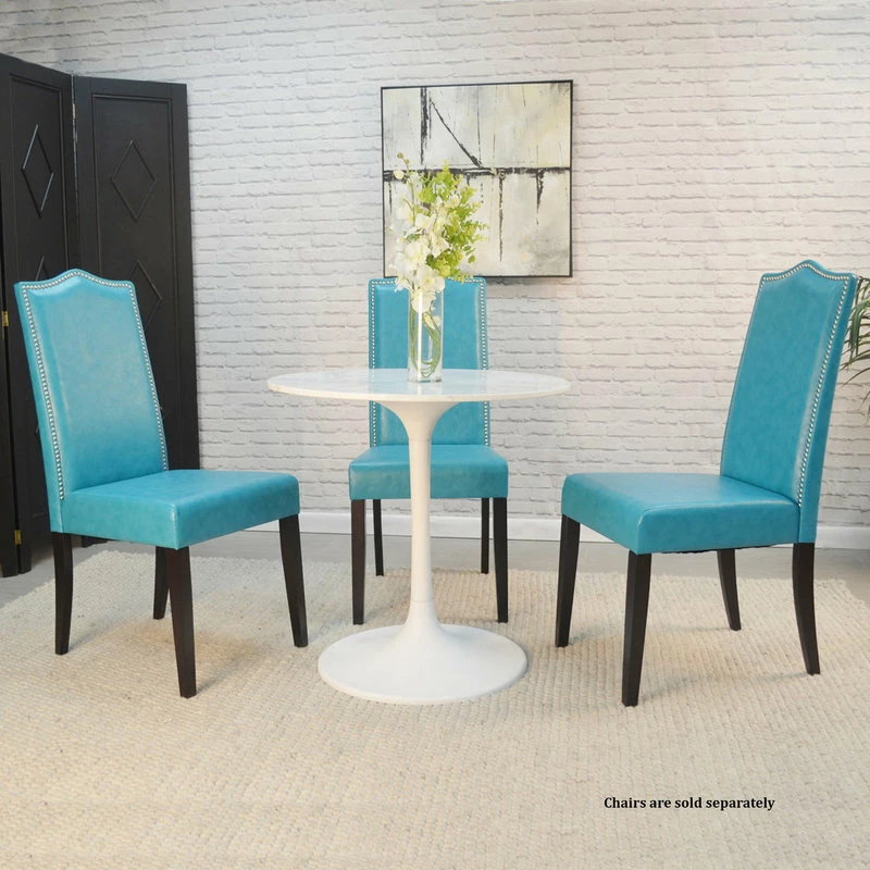 Flash Sale ๐ Carolina Classics Enzo 30" Round Marble Top Dining Table, White Base ๐คฉ - Image 5