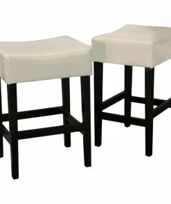 Top 10 🔥 GDFStudio GDF Studio Duff Backless Leather Counter Stools, Set Of 2, Ivory 💯
