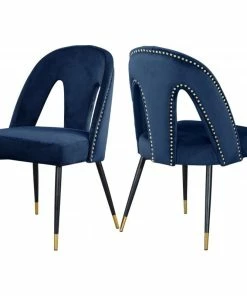 Deals 👏 MOD The Roxy Dining Chair, Navy, Velvet, Set Of 2 🤩