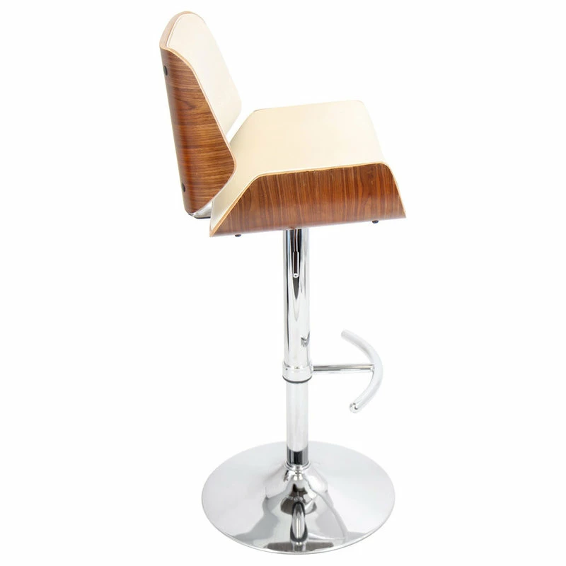 Discount ๐ Lumisource Santi Barstool, Walnut And Cream โจ - Image 2