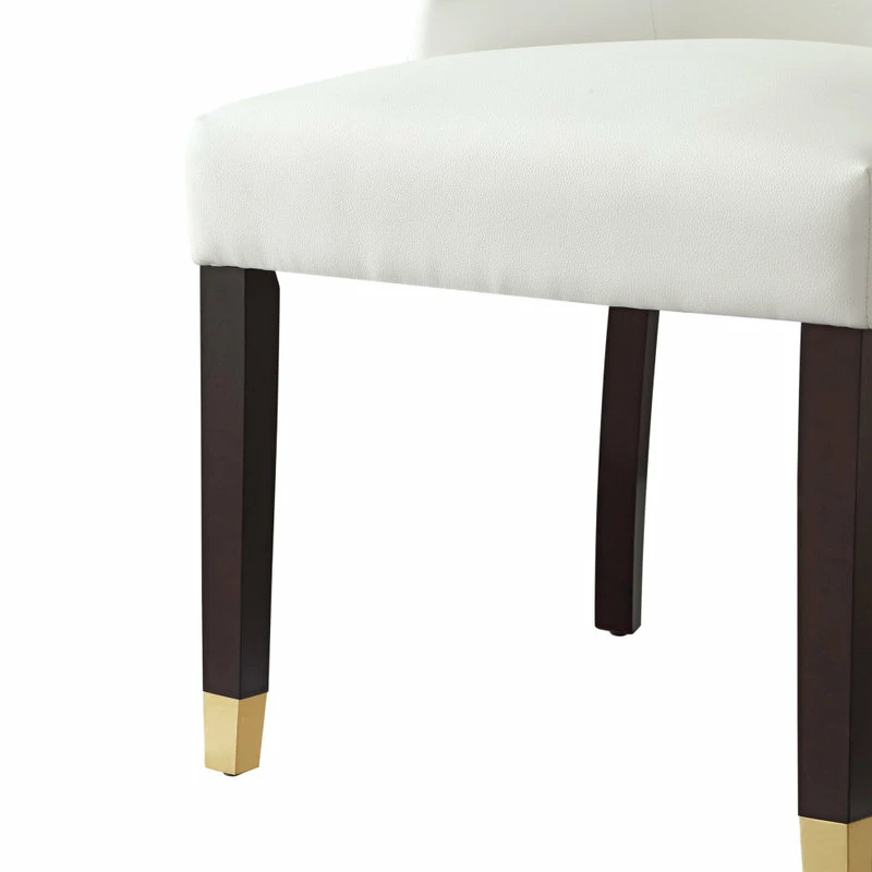 Buy ❤️ MOD The Grand Dining Chair, Set Of 2, White Leather Pu/Goldtone ✨ - Image 7