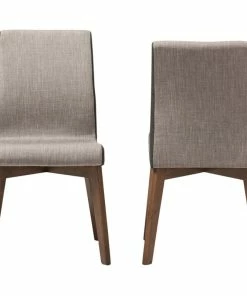 Deals ✨ Baxton Studio Kimberly Beige And Brown Fabric Dining Chair, Set Of 2 🌟