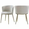 Top 10 🧨 Meridian Furniture Skylar Dining Chair, Set Of 2, Cream Velvet, Brushed Gold Iron Legs ✔️