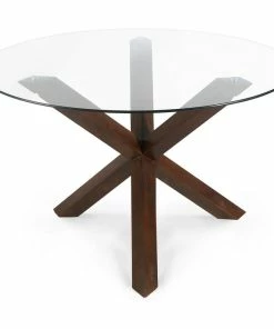 Outlet 🎁 MOD The Kent Dining Table, 48", Walnut, Transitional, Round 👏