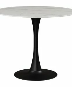 Deals 🤩 MOD The Luna Dining Table, 36", Matte Black, Midcentury, Round ⌛