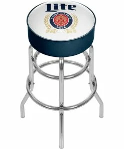Hot Sale 🎁 Trademark Gameroom Miller Lite Padded Swivel Bar Stool, Retro ✨