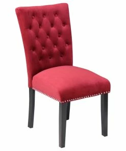 Flash Sale 🔥 MOD The Eleanor Dining Chair, Deep Red, Velvet, Set Of 2 🎁