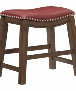 Best deal 🌟 Lexicon Home Yannis 18" Height Saddle Stool, Red 👏
