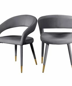 Outlet 🔔 MOD The Prescott Dining Chair, Grey, Velvet 🤩