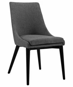 Promo 🔔 LexMod Viscount Upholstered Fabric Dining Side Chair, Gray 🧨