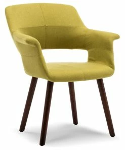 Coupon 🥰 Belleze Mid-Century Accent Armrest Wooden Legs, Green 💯