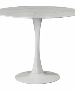 New 👏 MOD The Luna Dining Table, 36", White, Midcentury, Round 😀