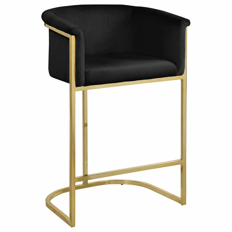 Top 10 😍 Meridian Furniture Donatella Velvet Stool, Black ✨