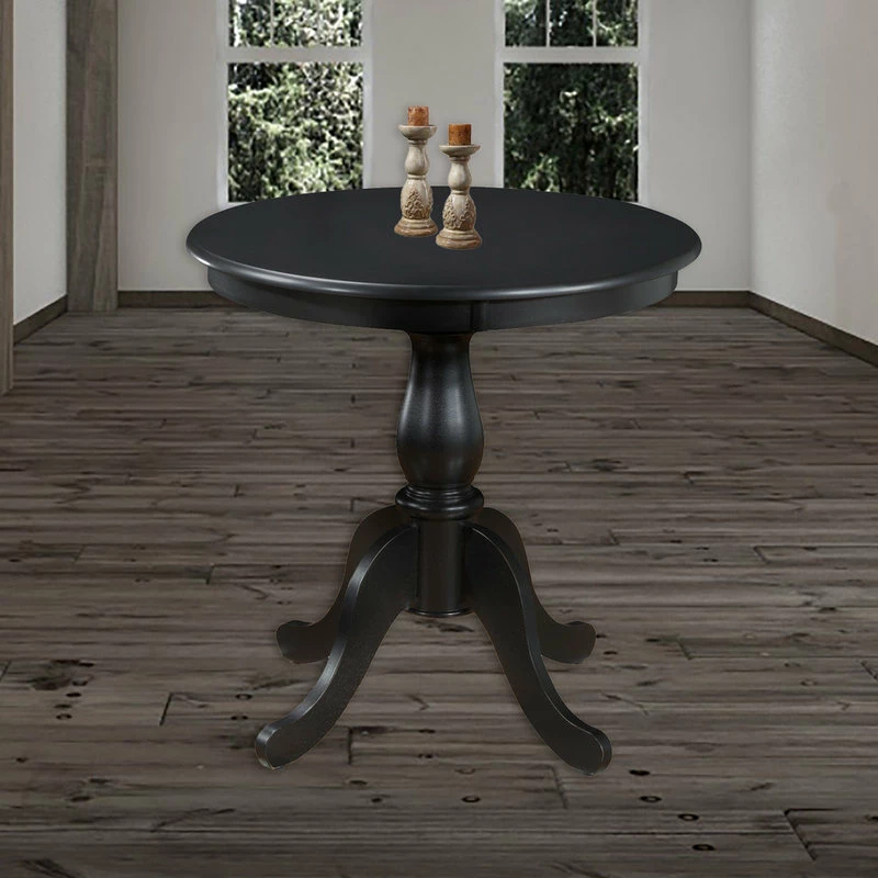 Promo โ CAROLINA CLASSICS Bella 30" Round Pedestal Table, Antique Black โจ - Image 2