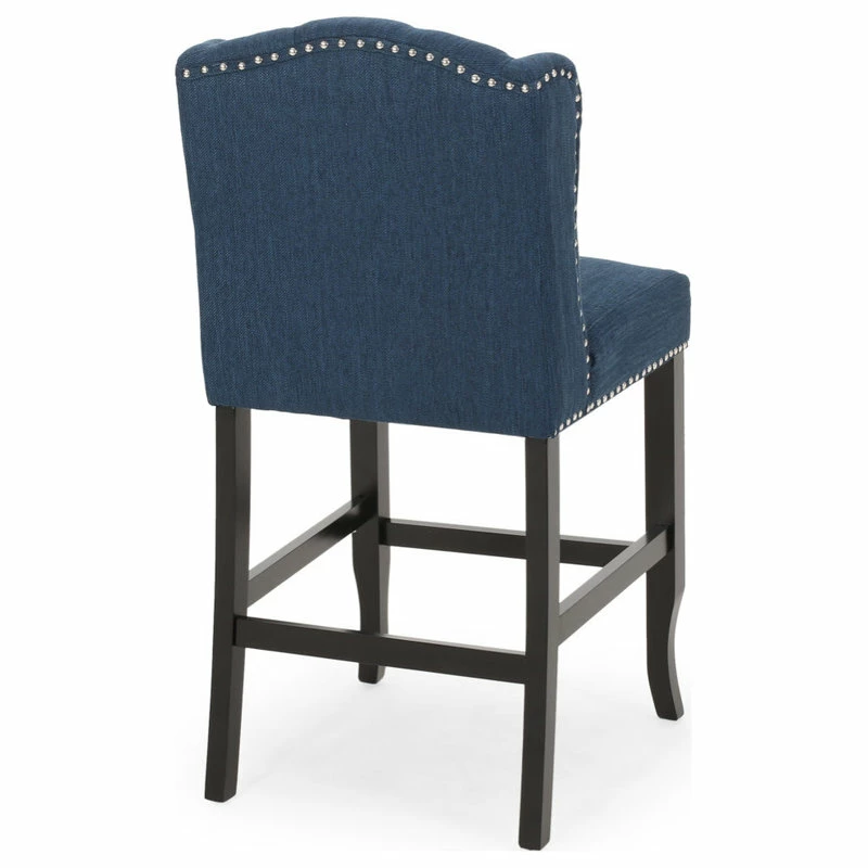 Wholesale 🛒 GDFStudio Plymouth Wingback Counter Stool, Navy Blue 😉 - Image 10