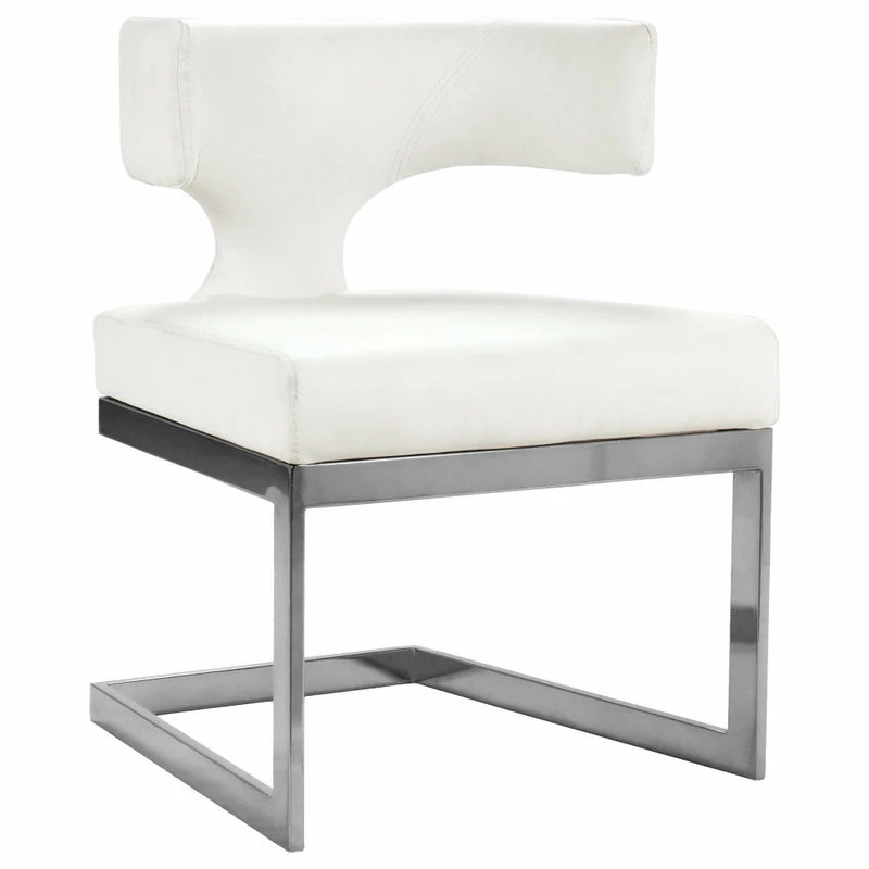 Coupon โ๏ธ MOD The Eve Dining Chair, White And Chrome, Faux Leather And Metal ๐คฉ